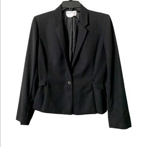 Diane Von Furstenberg Black 100% Wool Vintage Blazer